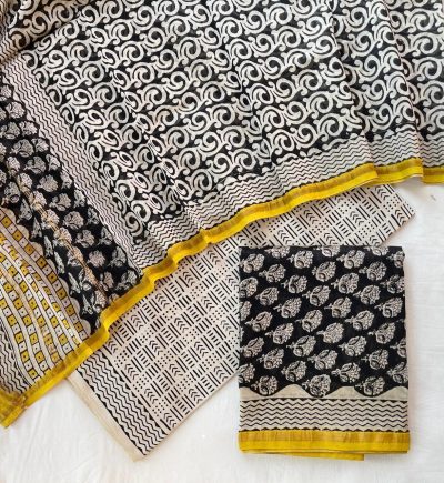 Chanderi Suit set with Chanderi Dupatta