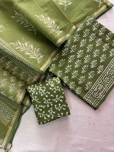 Cotton Suit Set with Kota Doriya Dupatta