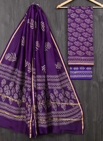 Chanderi Suit with Chanderi Dupatta