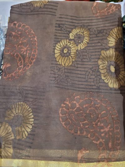 Pure Chiffon Hand Block Sarees